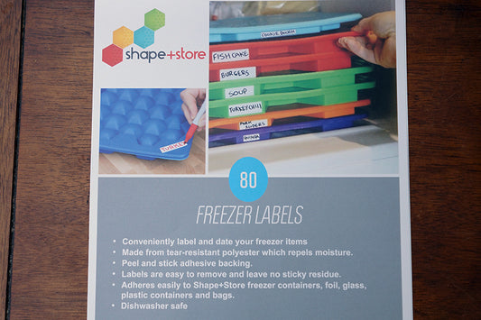 Set of 80 Freezer Safe Labels